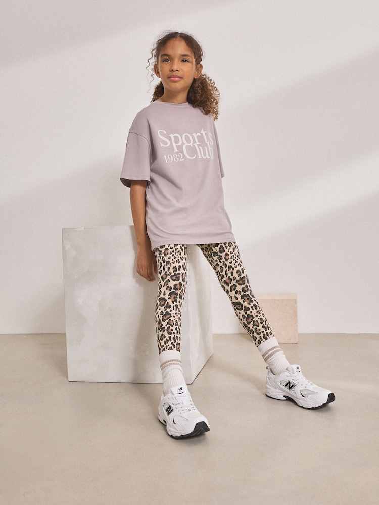 Natural - Leggings con estampado animal (3 a 16 años) - Imagen 2 de 7