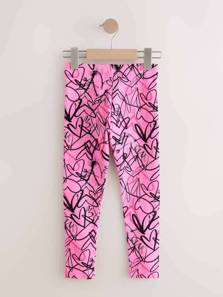 Buy Pink Graffiti Heart Leggings (3-16yrs) from the Next UK online