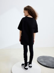 Black Animal Diamante Party Leggings (3-16yrs) - Image 3 of 6