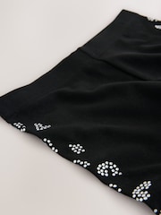 Black Animal Diamante Party Leggings (3-16yrs) - Image 6 of 6