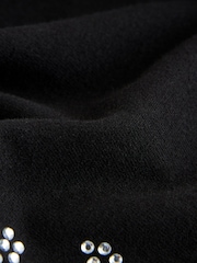 Black Animal Diamante Leggings (3-16yrs) - Image 8 of 8