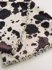 Cow Print 1 Pack Rib Flare Leggings (3-16yrs) - Image 7 of 7
