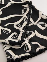 Black/White Bow 1 Pack Rib Flare Leggings (3-16yrs) - Image 6 of 6
