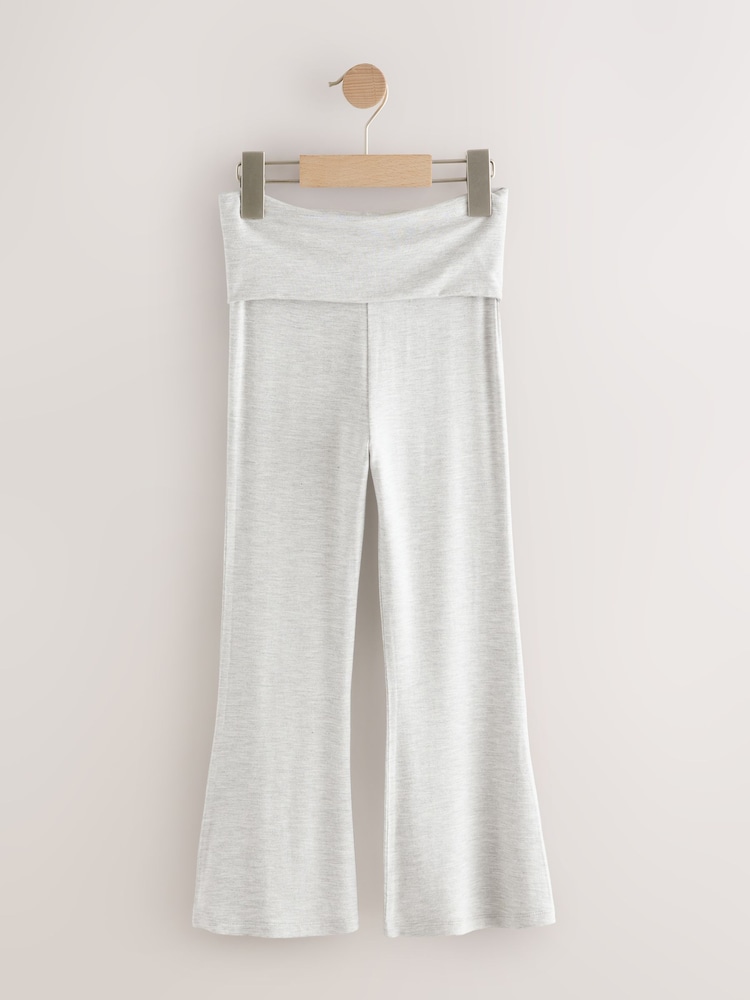 Grey Fold Over Flare Leggings (3-16yrs) - Image 1 of 4