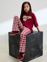 Red/Berry Check 1 Pack Leggings (3-16yrs) - Image 4 of 5
