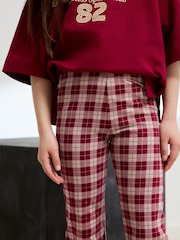 Red/Berry Check 1 Pack Leggings (3-16yrs) - Image 5 of 5