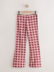 Red/Berry Check Flare Leggings (3-16yrs) - Image 6 of 9