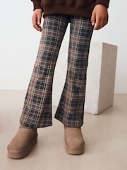 Brown Check 1 Pack Flare LeggingsS (3-16yrs) - Image 1 of 9