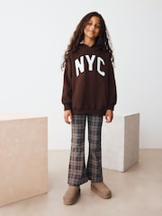 Brown Check 1 Pack Flare LeggingsS (3-16yrs) - Image 4 of 9