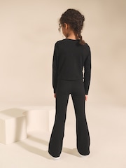 Black Diamante Bow 1 Pack Flare Leggings (3-16yrs) - Image 3 of 8