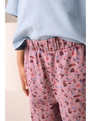 Berry Pink Floral Wide Leg Trousers (3-16yrs) - Image 2 of 12