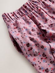 Berry Pink Floral Wide Leg Trousers (3-16yrs) - Image 8 of 12