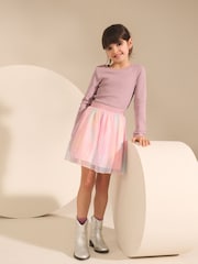 Pink Rainbow Sparkle Pull On Skirt (3-16yrs) - Image 2 of 6