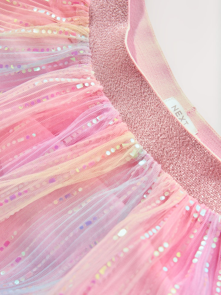 Pink Rainbow Sparkle Pull On Skirt (3-16yrs) - Image 6 of 6
