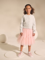 Pink Bow Detail Mesh Skirt (3-16yrs) - Image 2 of 6