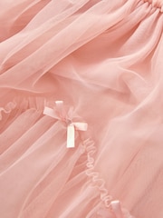 Pink Bow Detail Mesh Skirt (3-16yrs) - Image 5 of 6
