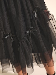 Black Bow Detail Mesh Skirt (3-16yrs) - Image 2 of 5