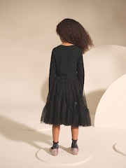 Black Bow Detail Mesh Skirt (3-16yrs) - Image 3 of 5