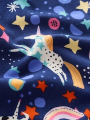 Navy/Pink Rainbow Unicorn Leggings 5 Pack (3-16yrs) - Image 4 of 4