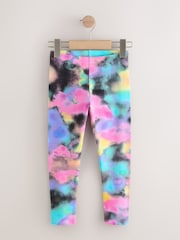 Black Pink Multi Splat Leggings 5 Pack (3-16yrs) - Image 4 of 9