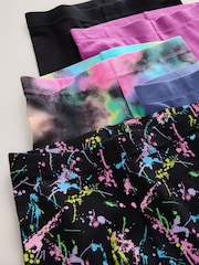 Black Pink Multi Splat Leggings 5 Pack (3-16yrs) - Image 8 of 9