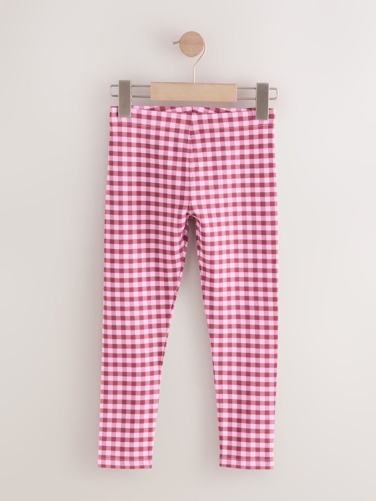 Floral/Check/Berry Red Leggings 5 Pack (3-16yrs) - Image 2 of 9 Floral/Check/Berry Red Leggings 5 Pack (3-16yrs) - Image 2 of 9