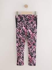 Black Graffiti Heart Sports Leggings (3-16yrs) - Image 5 of 8