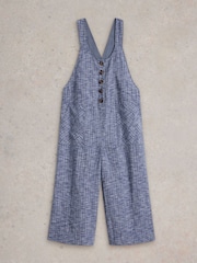 White Stuff Blue Viola 100% Linen Dungarees - Image 6 of 8