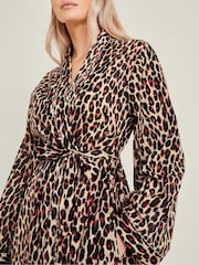 Accessorize Leopard Print 100% Cotton Dressing Gown - Imagen 2 de 4