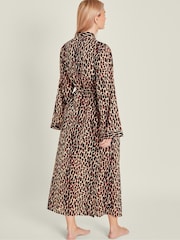Accessorize Leopard Print 100% Cotton Dressing Gown - Imagen 3 de 4
