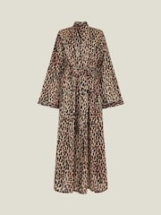 Accessorize Leopard Print 100% Cotton Dressing Gown - Imagen 4 de 4