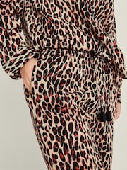 Accessorize Natural Leopard Print Long 100% Cotton Pyjamas Set - Image 2 of 4