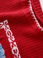 Vermelho - Regata de malha com estampa de peixe e cotton - Imagem 9 de 9