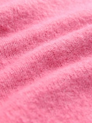 Pink Crew Neck Knitted Cardigan - Image 6 of 7