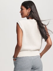 White Ecru Blue - Regata de malha com estampa de peixe e cotton - Imagem 3 de 7