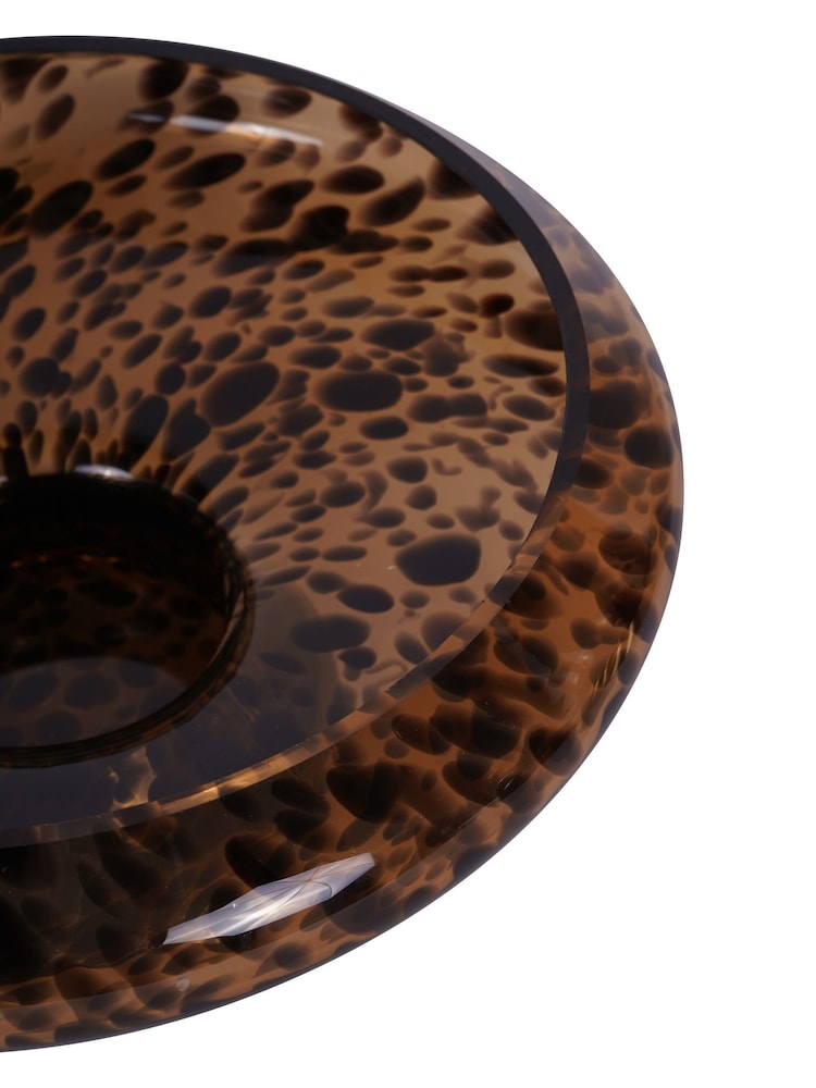 Libra Interiors Brown Black Savanna Glass Bowl 31cm - Image 2 of 5