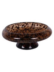 Libra Interiors Brown Black Savanna Glass Bowl 31cm - Image 4 of 5