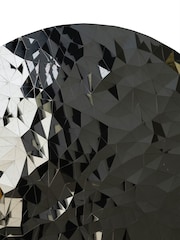 Libra Interiors Silver Stainless Steel Mosaic Wall Disc - Image 2 of 3