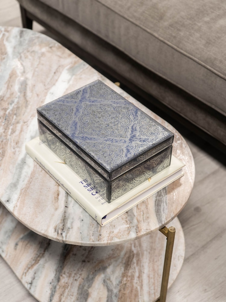 Libra Interiors Smoke Mandala Pattern Mirrored Box - Image 1 of 6
