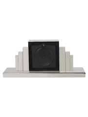 Libra Interiors Silver Plaza Nickel Mantel Clock - Image 5 of 5