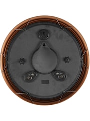 Libra Interiors Antique Brown Outdoor Antiqued Metal Clock with Temperature and 31.6cm - Image 4 of 6