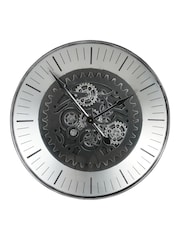 Libra Interiors Black Nickle Palladium Wall Clock with Moving Dials 80cm - Image 3 of 6