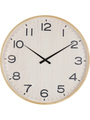 Libra Interiors Light Natural Grain Effect Clock 53cm Effect Clock 53cm - Image 2 of 6