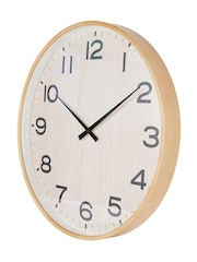 Libra Interiors Light Natural Grain Effect Clock 53cm Effect Clock 53cm - Image 3 of 6
