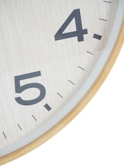 Libra Interiors Light Natural Grain Effect Clock 53cm Effect Clock 53cm - Image 5 of 6