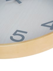 Libra Interiors Light Natural Grain Effect Clock 53cm Effect Clock 53cm - Image 6 of 6