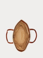 Lauren Ralph Lauren Whitney Straw Raffia Natural Tote Bag - Image 5 of 8