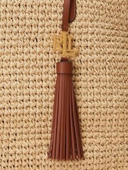Lauren Ralph Lauren Whitney Straw Raffia Natural Tote Bag - Image 6 of 8