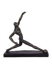 Libra Interiors Bronze Football Player Sculpture - Image 3 of 6