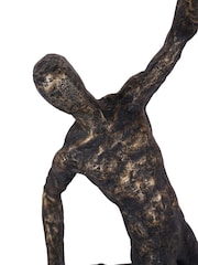 Libra Interiors Bronze Football Player Sculpture - Image 6 of 6